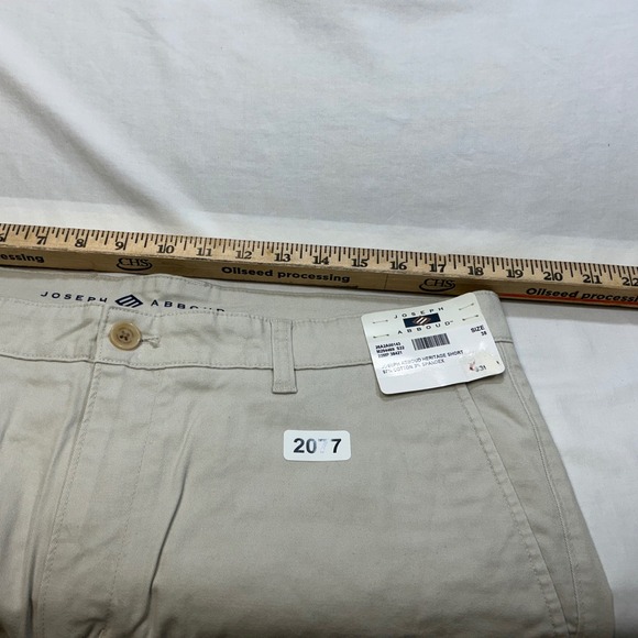 Joseph Abboud Heritage Menswear Beige Cotton Blend Shorts Size‎ 38 New with Tags - Picture 9 of 9